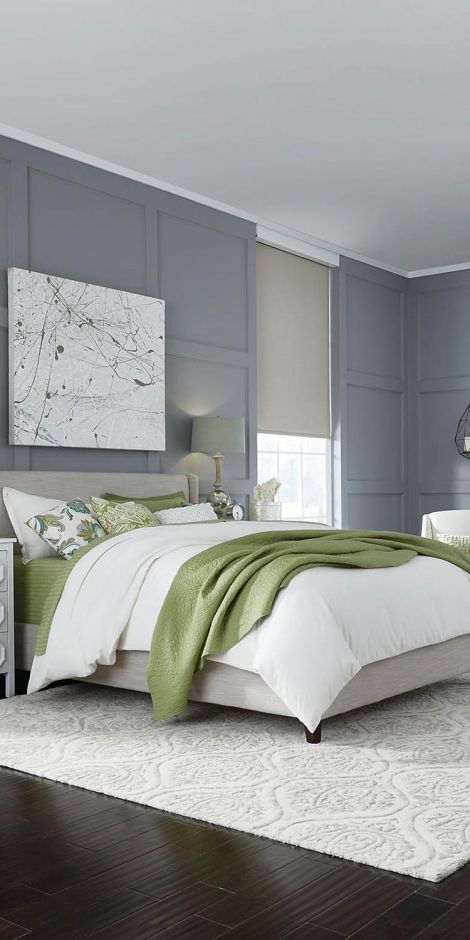 Lutron Shades in a Bedroom